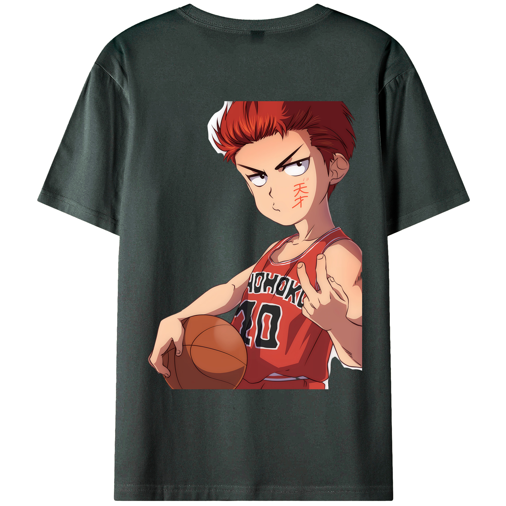 （画像用） SLAM DUNK／スラムダンク 綿100％ メンズ半袖Tシャツ（バックプリント） 通気性